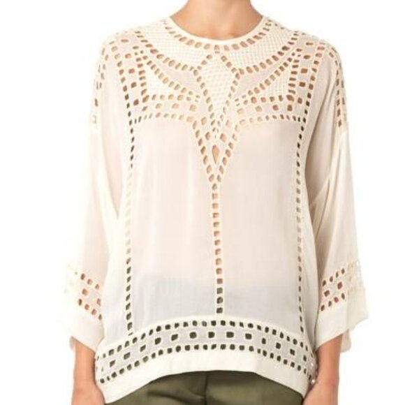 Isabel Marant Étoile Ethan Ivory Blouse Size S or M- Beautiful 40 42 - Picture 1 of 8